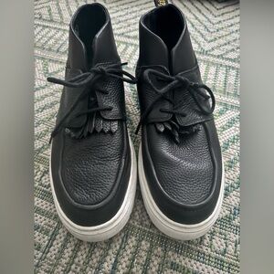 Doc Martens Jemima Kiltie Chukka Booties Shoes M 8/W 10 Black Leather VGUC